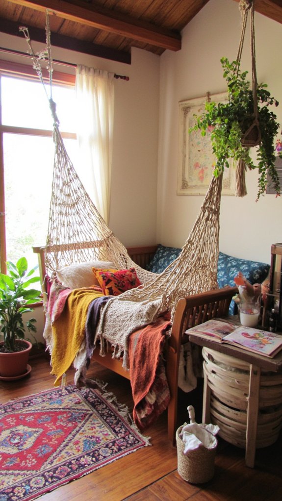 colorful hammock for relaxation