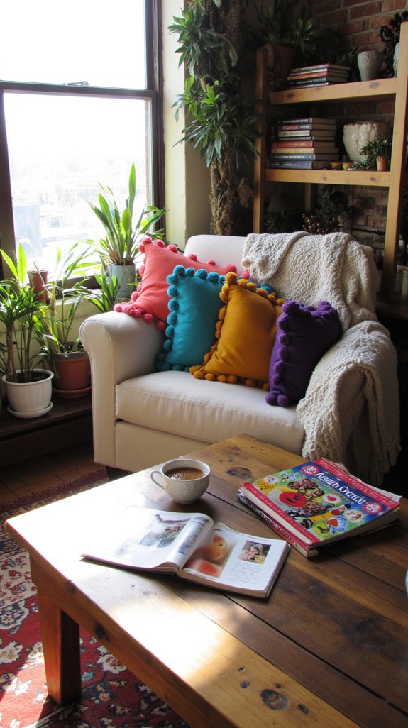 colorful playful decor pillows