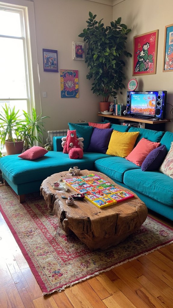 colorful playful gaming environment