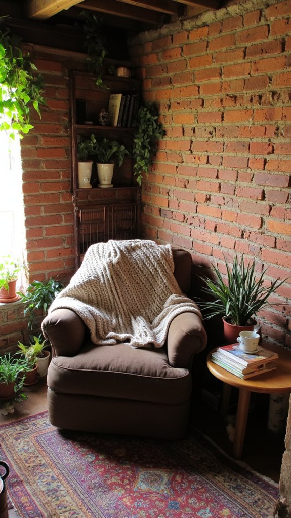 comfortable stylish relaxation corner