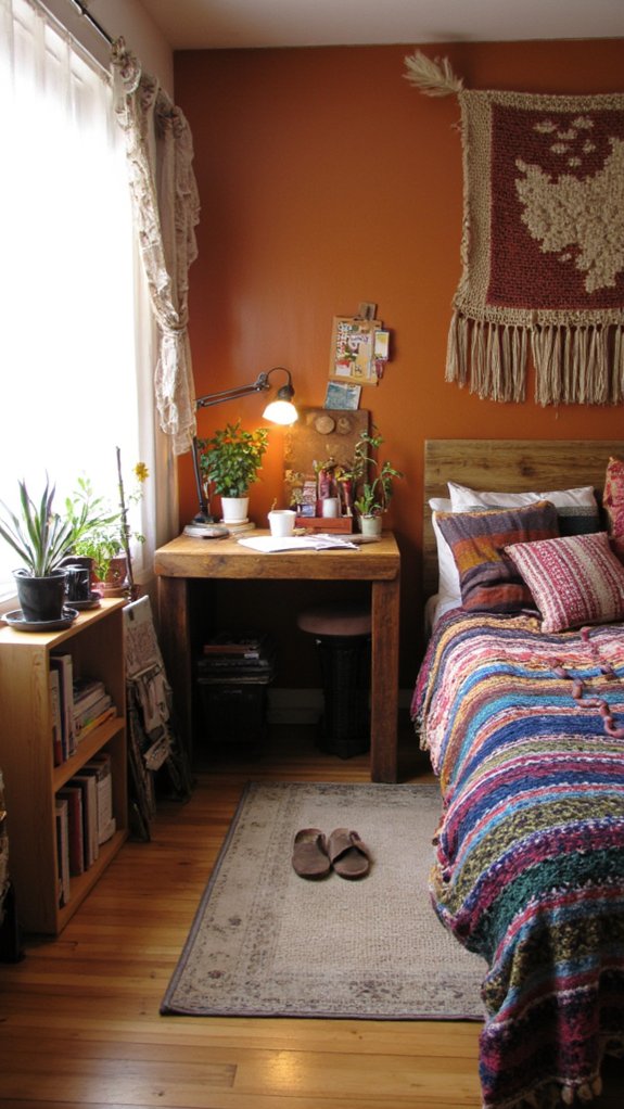 compact multifunctional desk setup