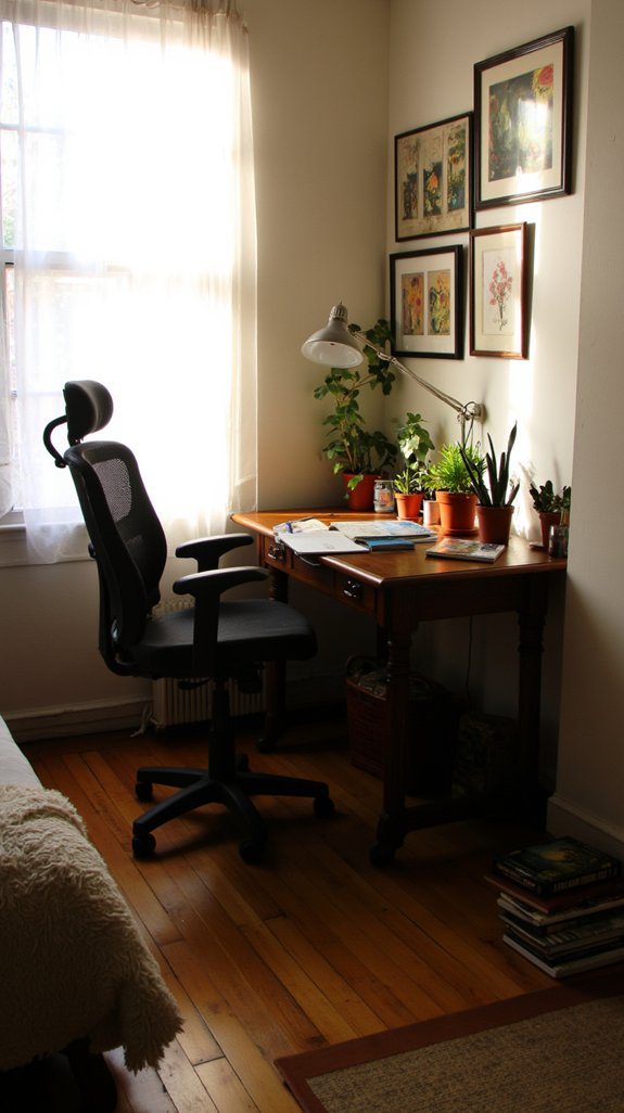 compact organized bright workspace