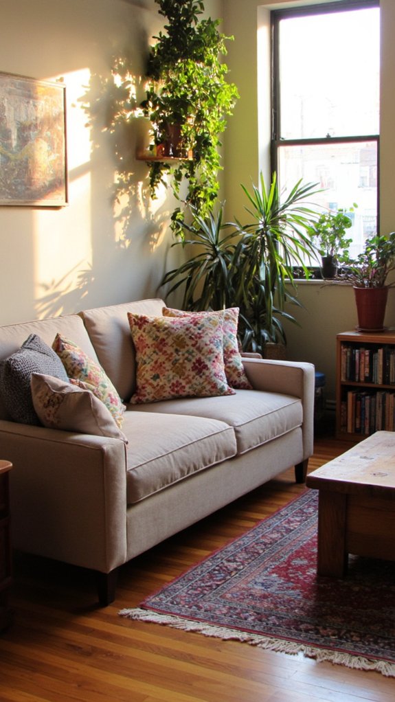 compact sofa enhances space