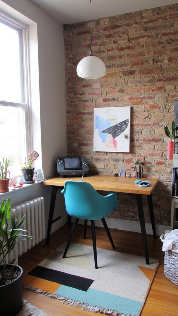 compact workspace with flair