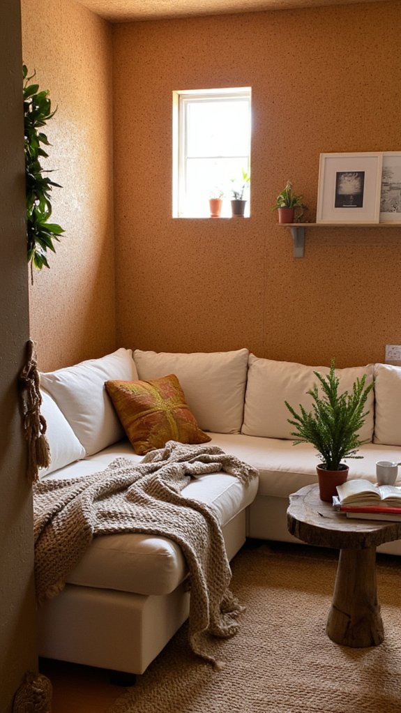 cork walls eco friendly warmth