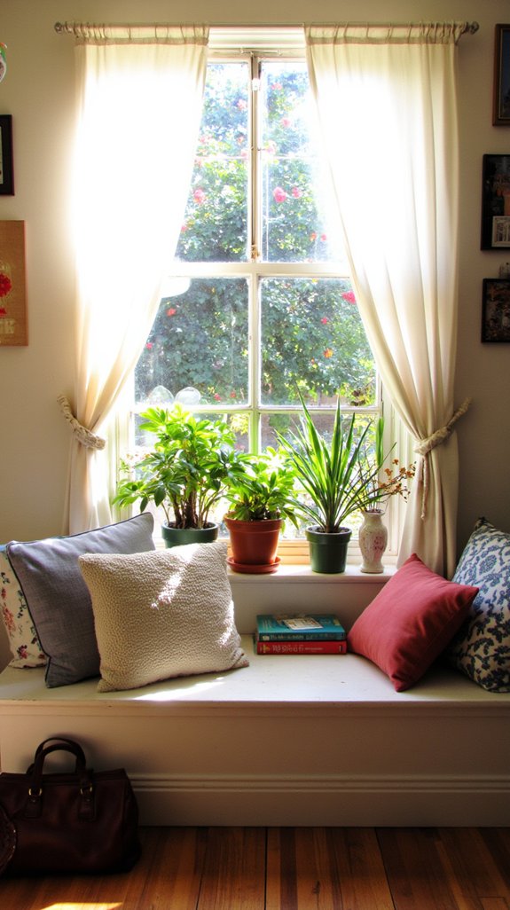 cozy artistic reading nook