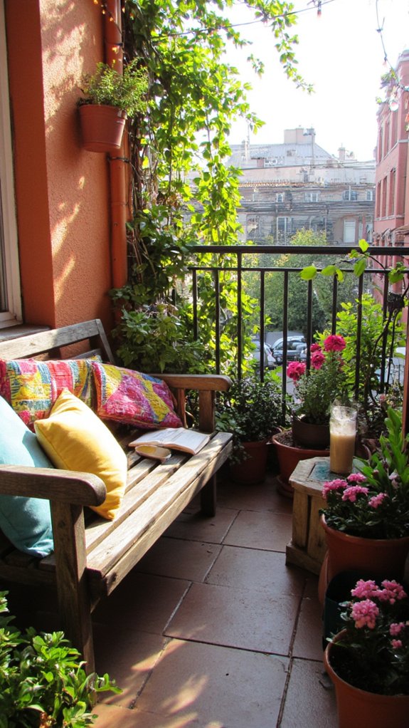 cozy balcony coffee oasis