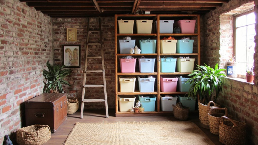 cozy basement storage solutions