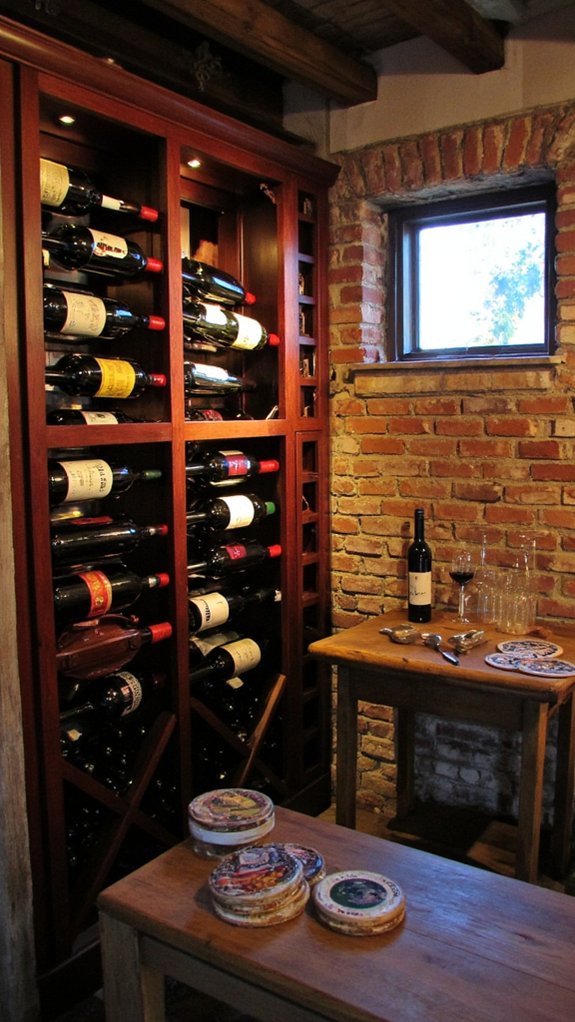 cozy basement wine cellar