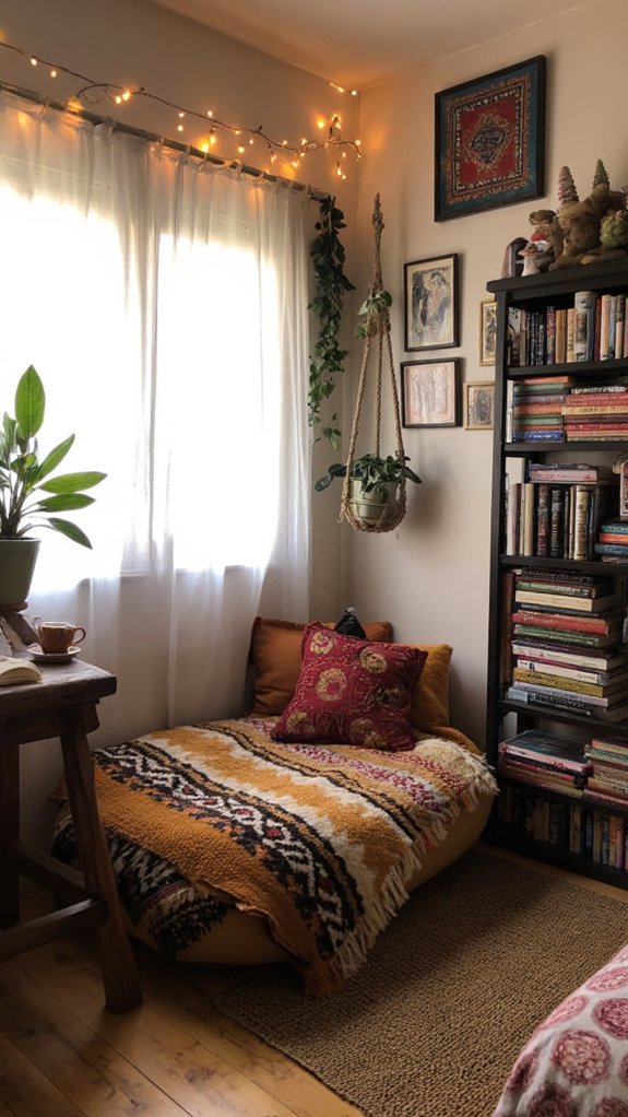 cozy bedroom reading corner