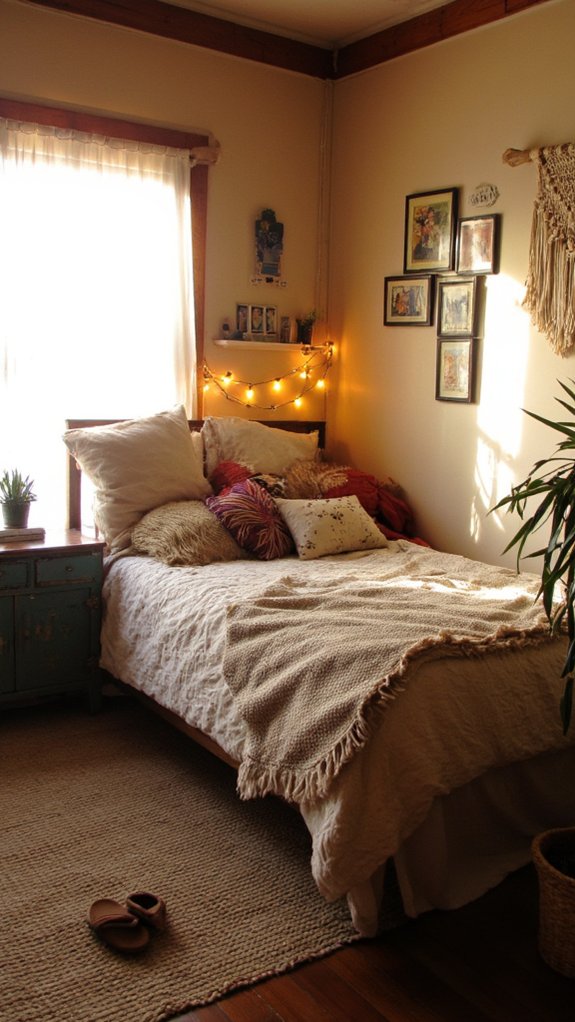 cozy boho bedroom glow