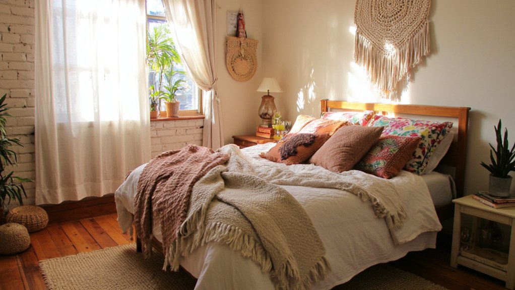 24 Practical Small Cozy Boho Bedroom Ideas That Actually Work cozy boho bedroom inspiration