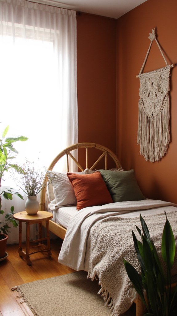 cozy boho earthy tones