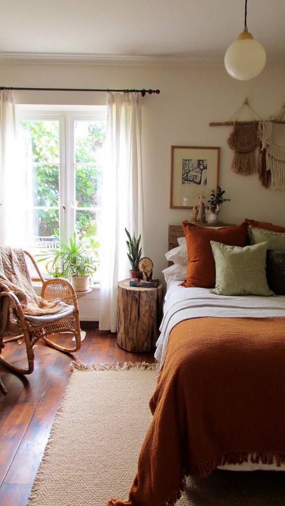 cozy boho earthy tones