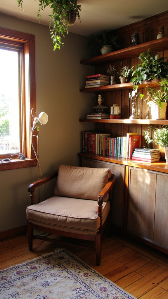cozy built in bookshelf transformation