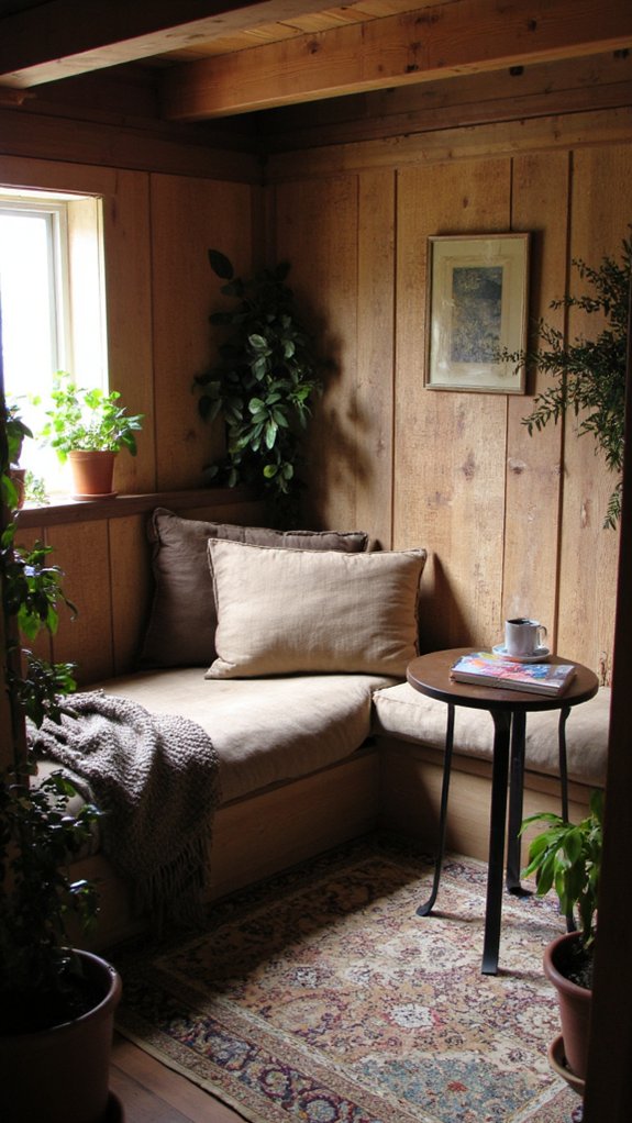 cozy built in seating nook