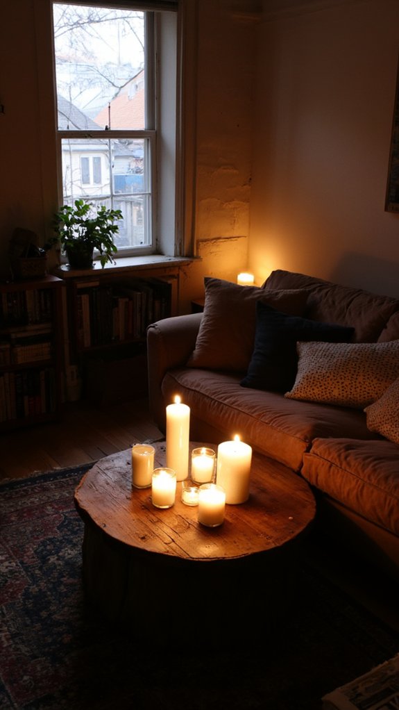 cozy candlelit ambiance