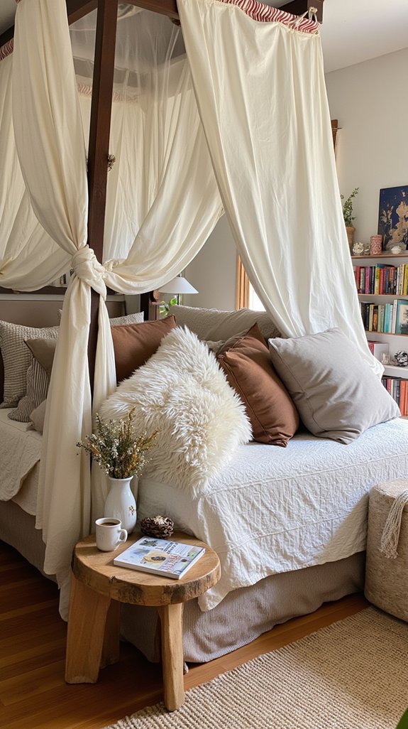 cozy canopy bed retreat