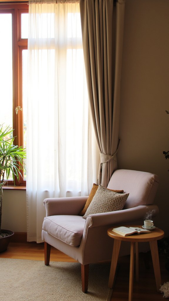 cozy chair and candles