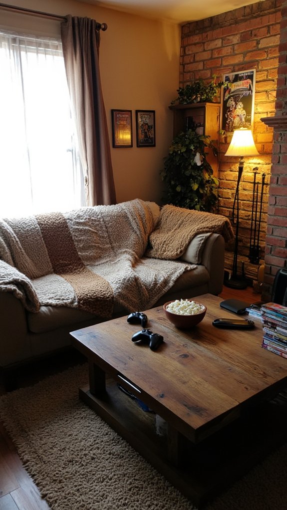 cozy cinematic gaming sanctuary