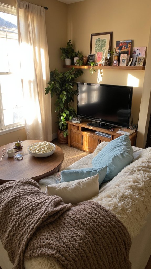 cozy cinematic movie corner