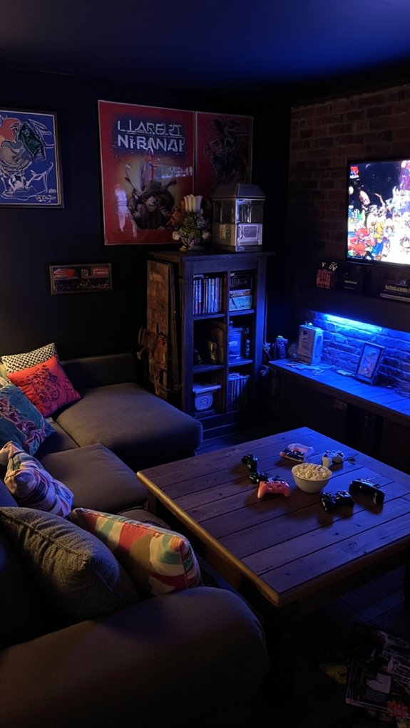 cozy cinematic viewing area
