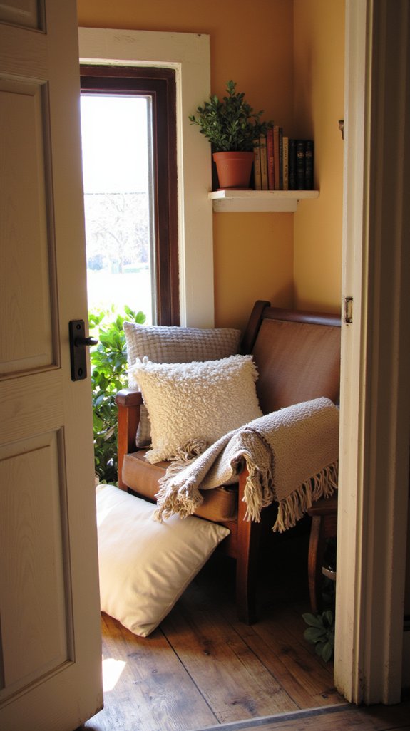 cozy closet reading nook