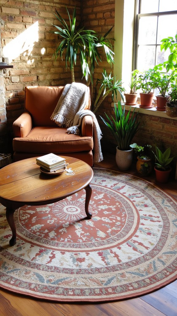cozy corners with round rugs