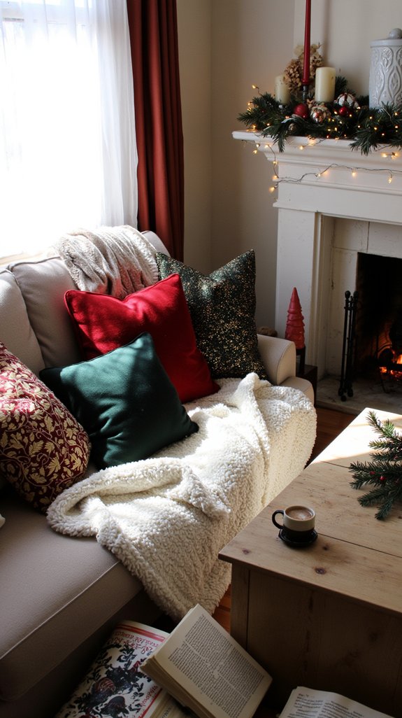 cozy decorative winter pillows