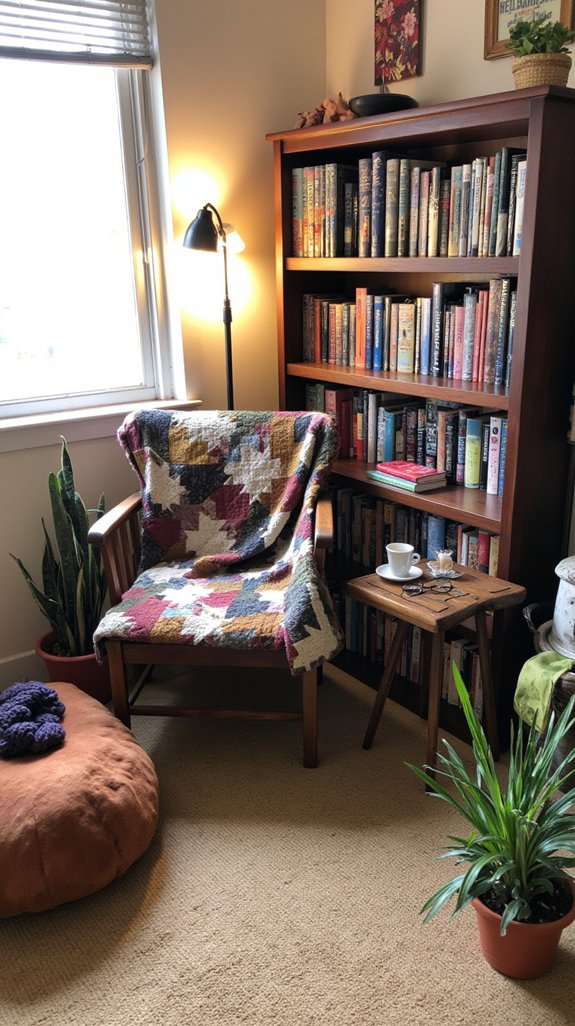 cozy diy book nook