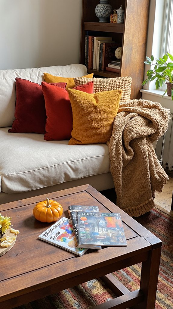 cozy fall decorative pillows