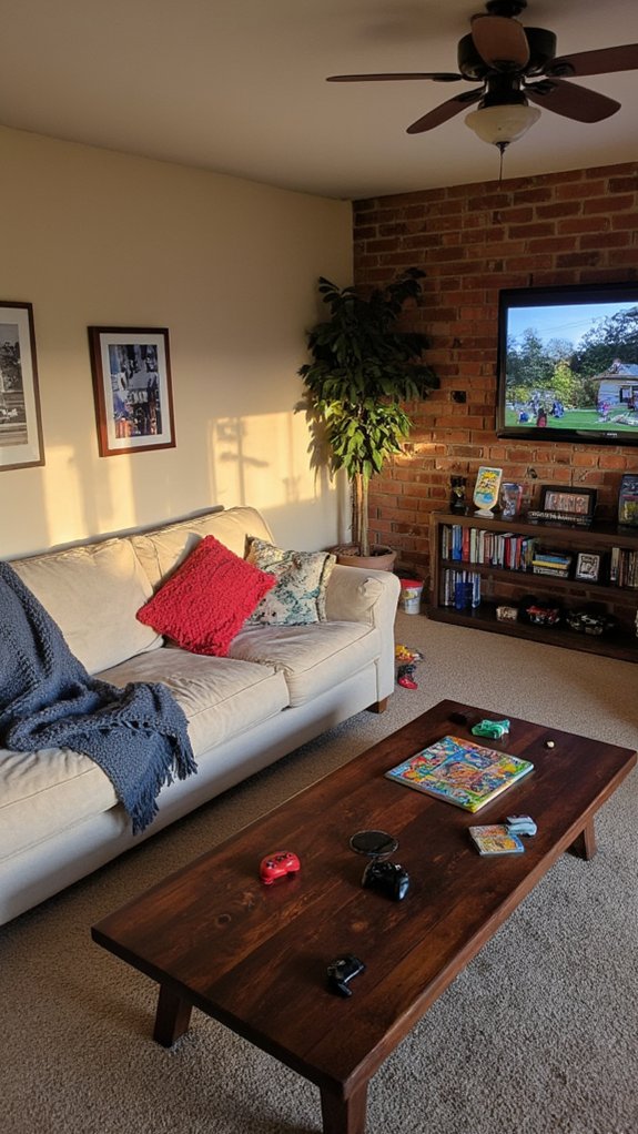 cozy family gaming space