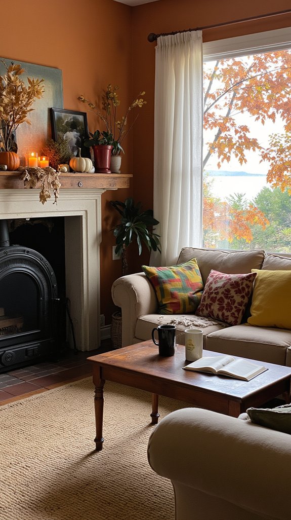 cozy fireplace gathering spot
