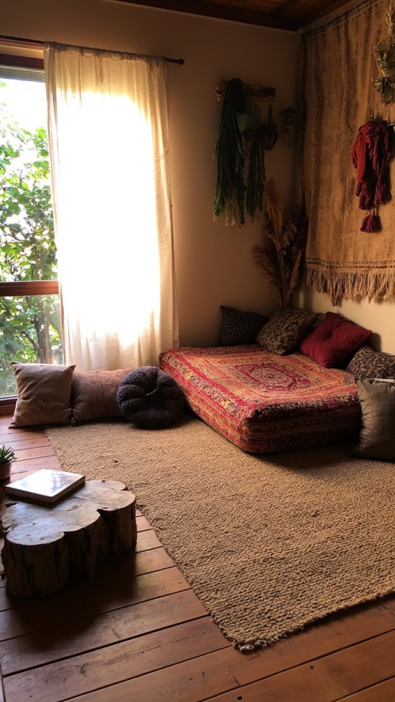 cozy floor cushion seating