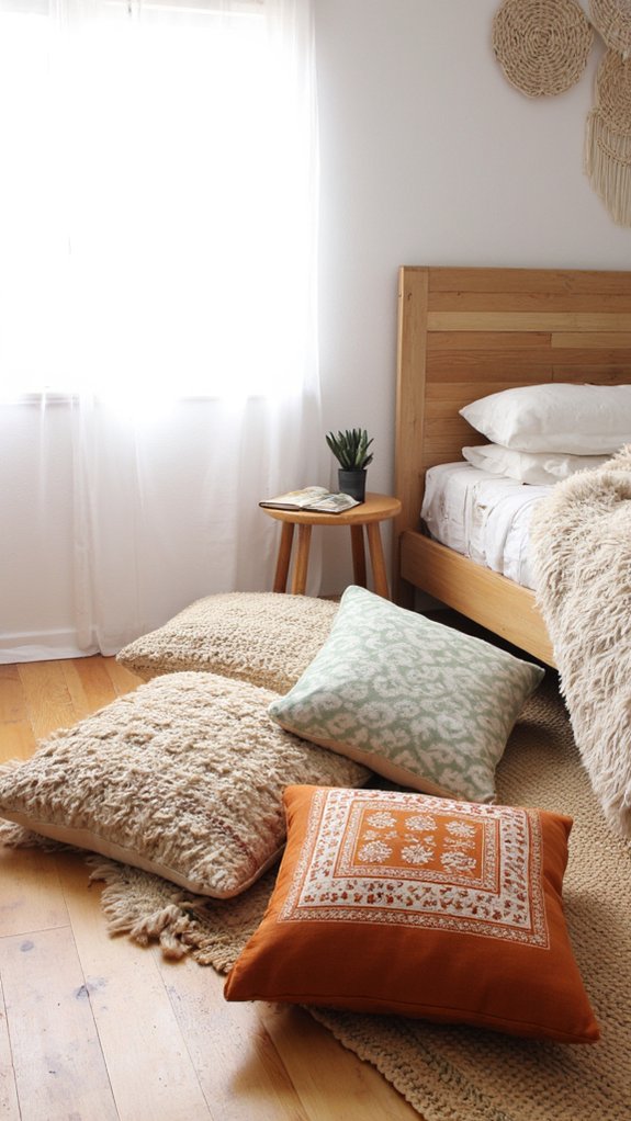 cozy floor cushions seating