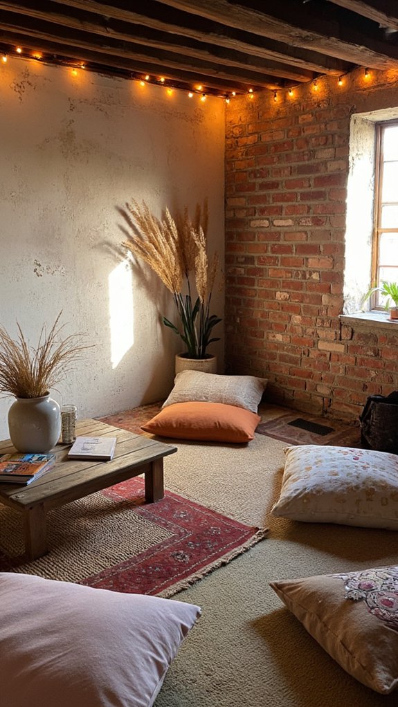 cozy floor seating lounge