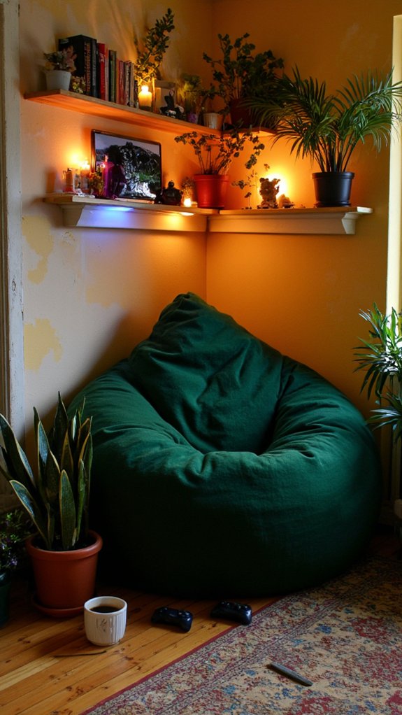 cozy gaming sanctuary setup