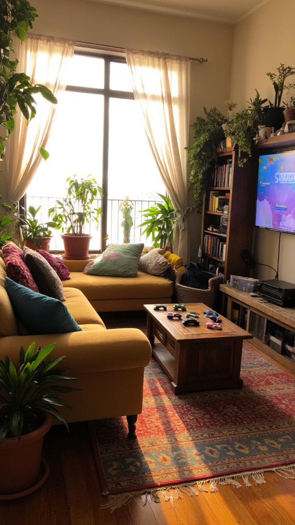 cozy gaming space for families