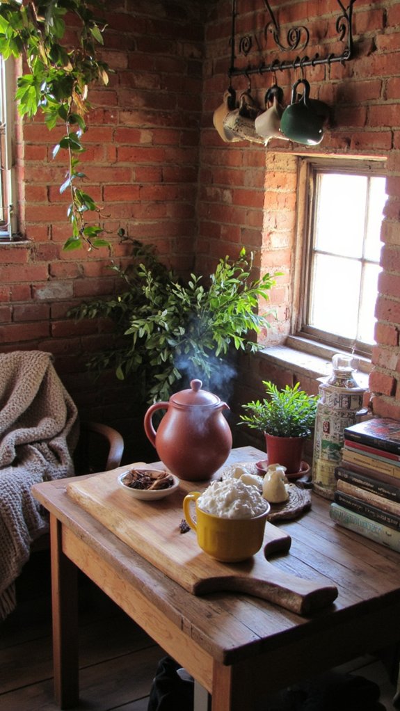 cozy hot beverage station