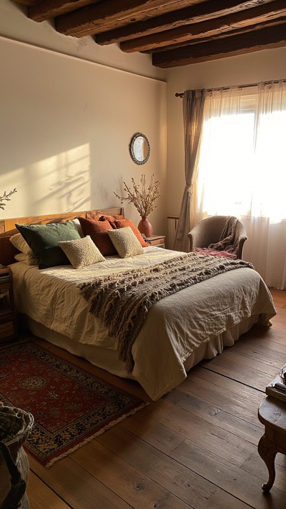 cozy layered blankets and pillows