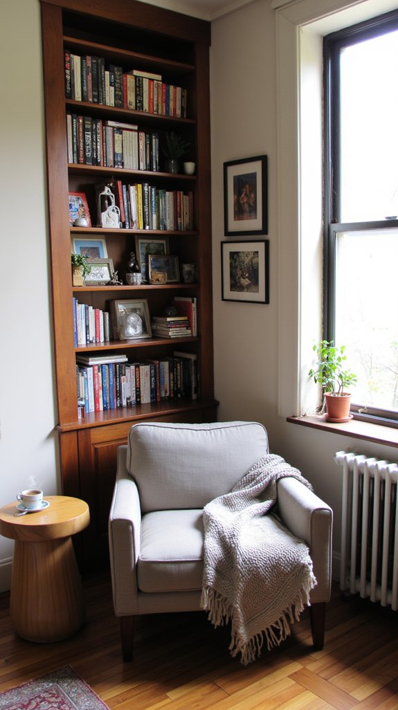cozy literary corner nook