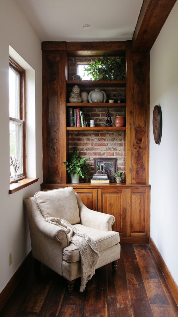 cozy materials for built ins