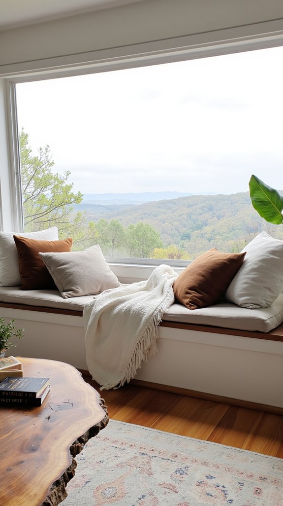 cozy minimalist window seat