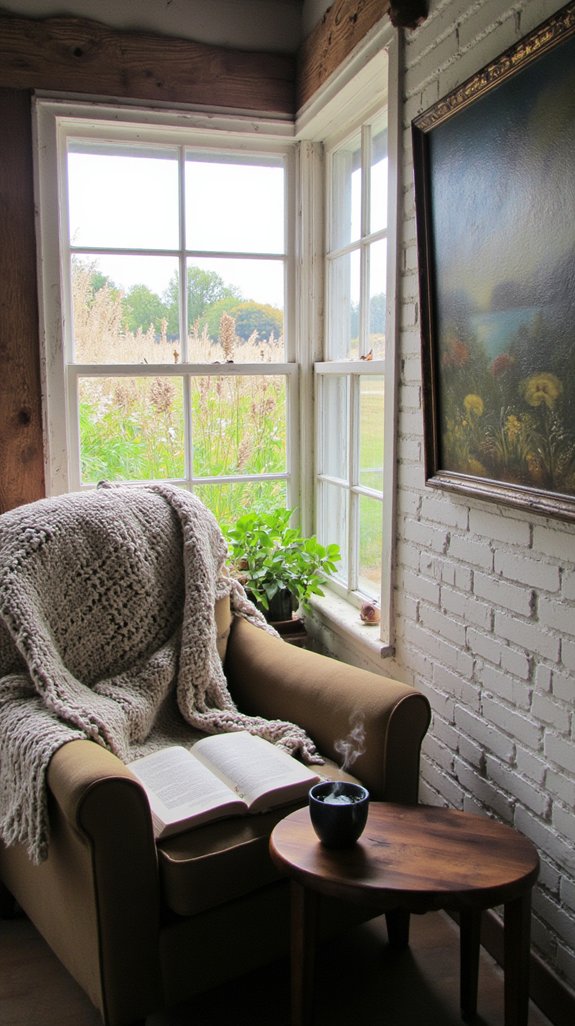 cozy natural light nook