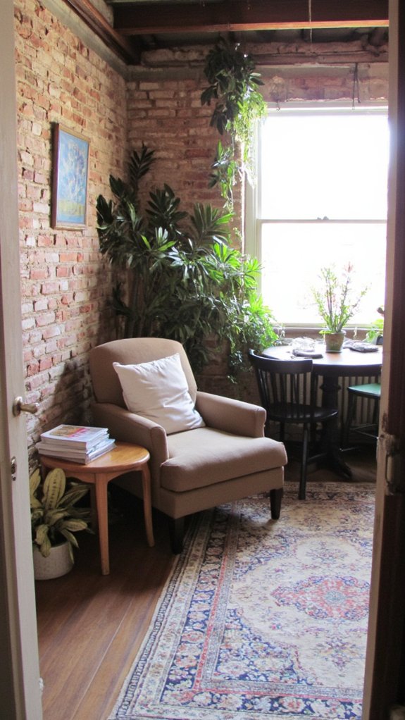 cozy nook with area rugs