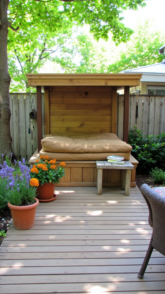 cozy outdoor reading nook