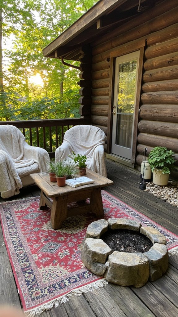 cozy outdoor relaxation space