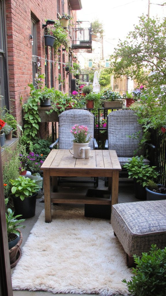 cozy outdoor seating area