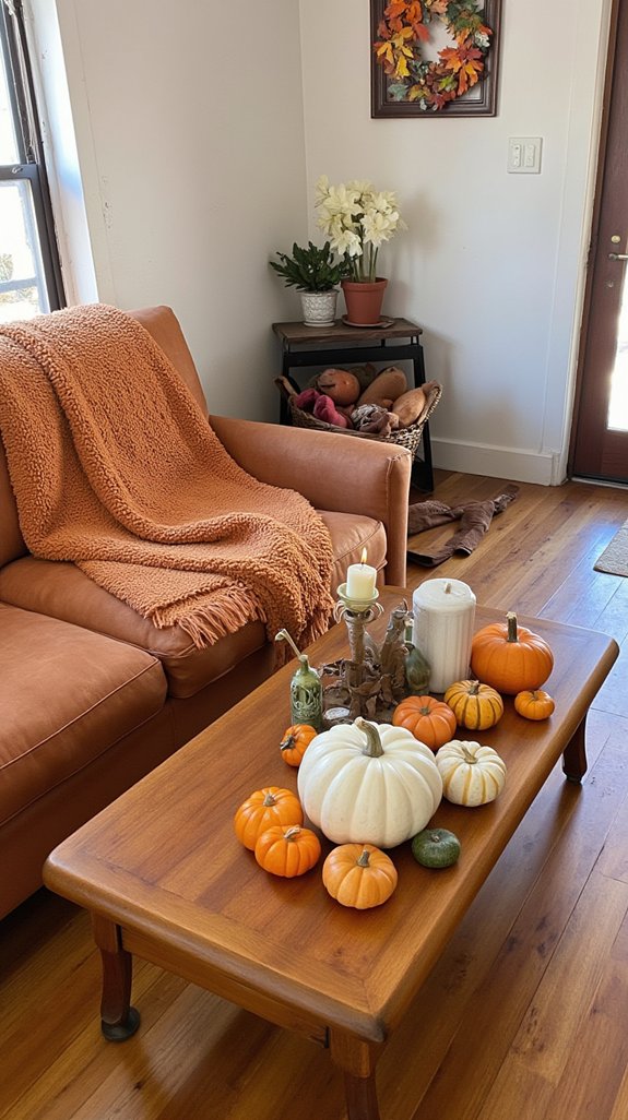 cozy pumpkin decor accents
