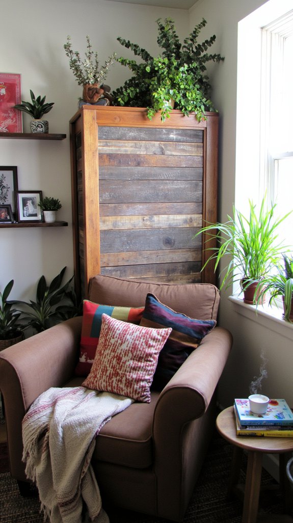 cozy reading corner divider